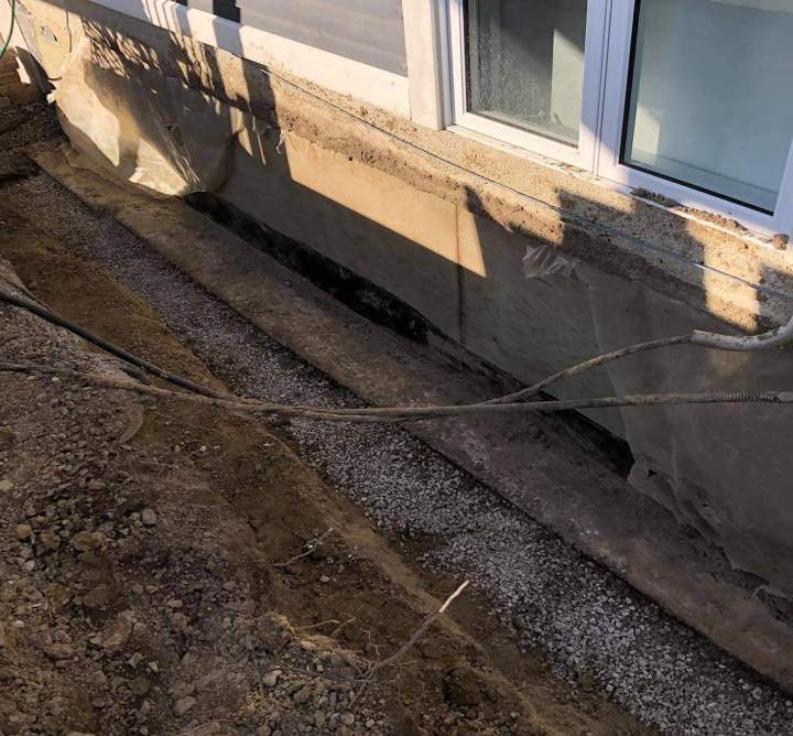 Tranchée drain français Saint Hyacinthe